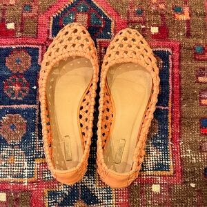 Coach Tan Woven Flats